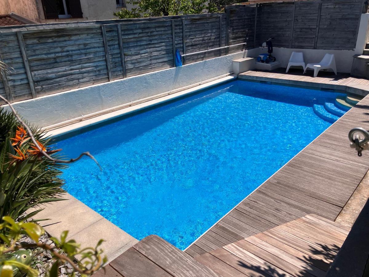 2 Pieces Rez-De-Jardin Dans Maison Avec Piscine Villeneuve-Loubet Buitenkant foto